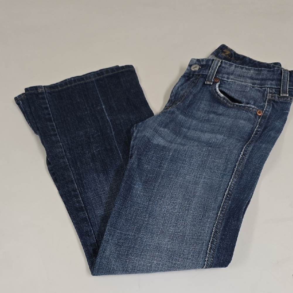 7 For All Mankind Dark Blue Flare Jeans